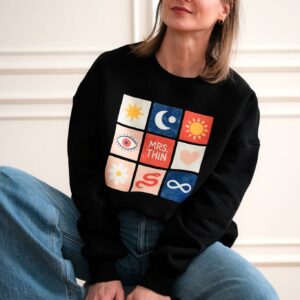 mrs.Thin Czarna bluza damska IKONA